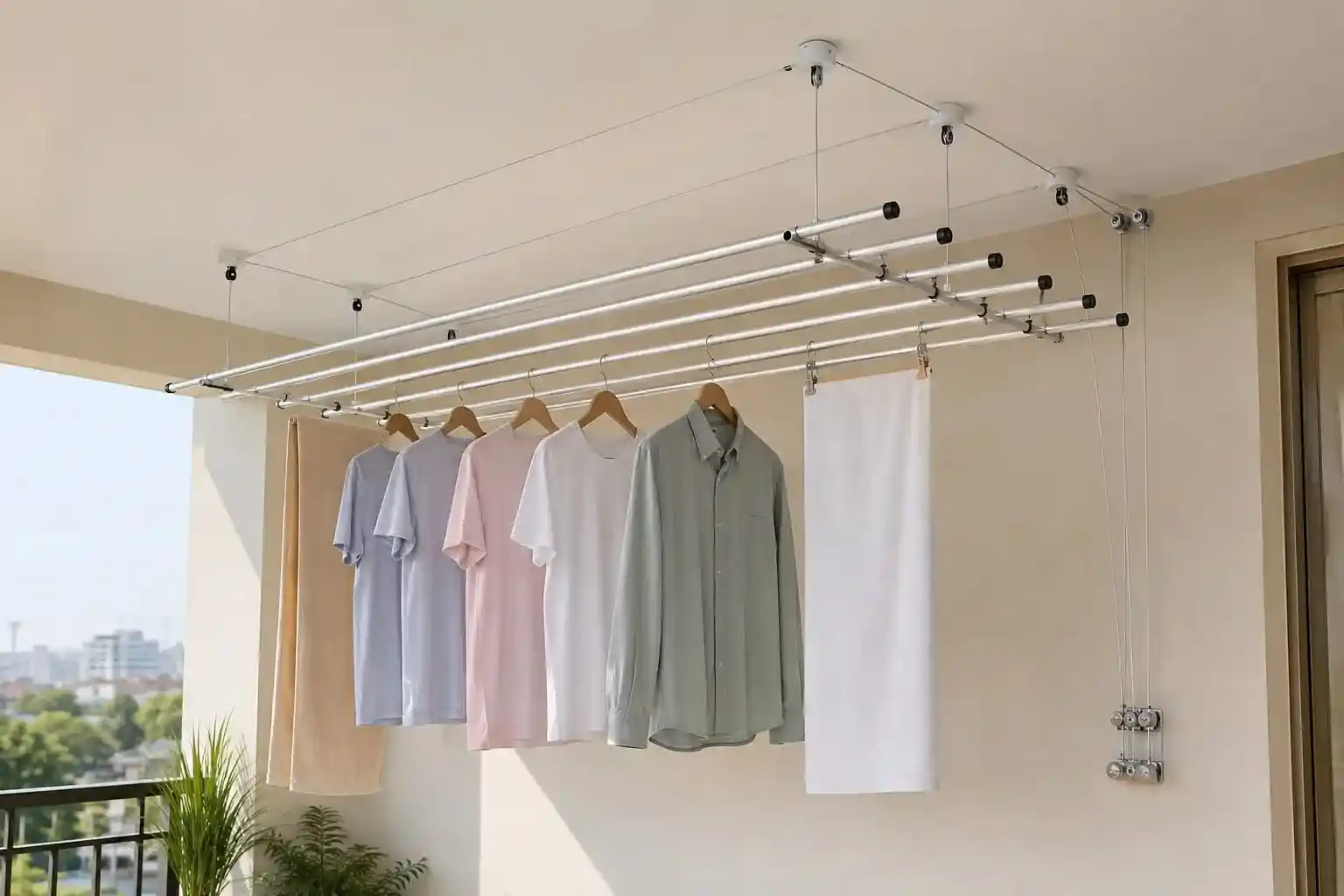 Ceiling Clothes Hanger Installation