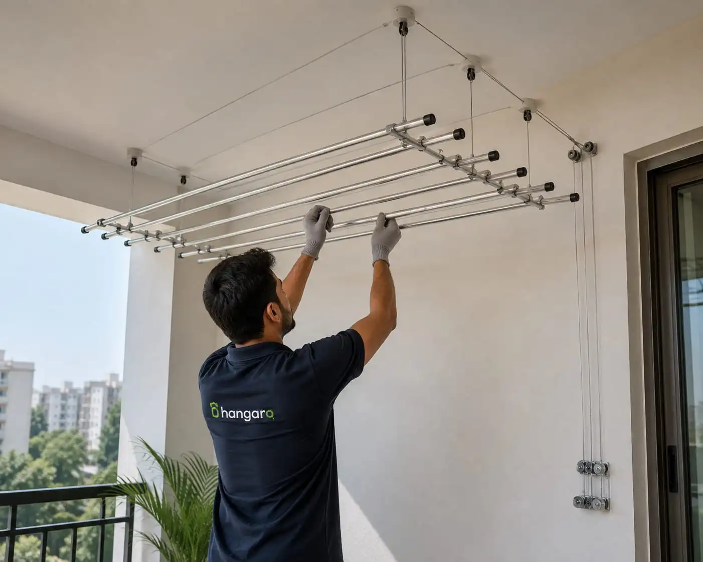 Clothes hanger installation in Bangalore